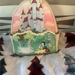 Loungefly Pink and Cream Castle Adventure Backpack
